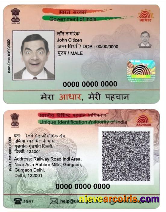 India Aadhaar PVC Card